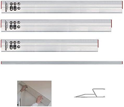 3er Set - DEWEPRO® kombinierte Trapez/HA- Kartätsche aus Aluminium - Abziehlatte mit Kombiprofil - Richtscheit - Alulatte - Längen: 100cm, 150cm und 200cm (1m, 1,5m und 2m) - Cheap-Us
