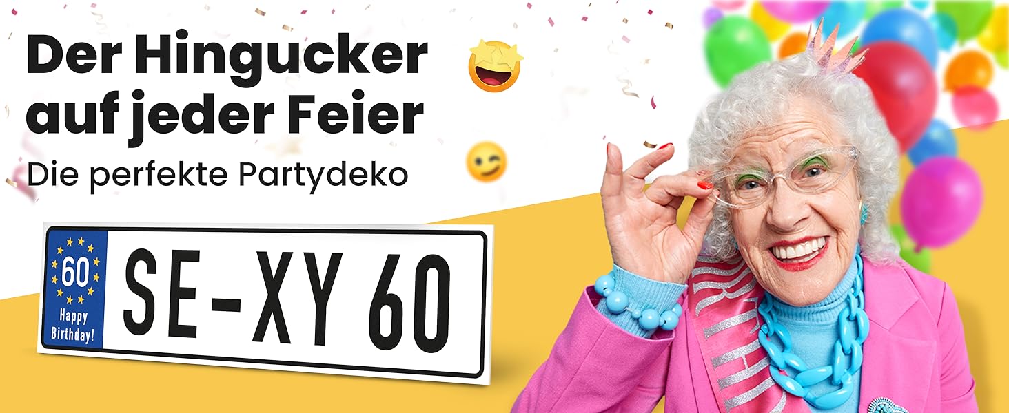  Partydeko Geburtstagsschilder lustige Geschenkartikel Feierdeko witzige Ideen Partygag Fotobox Gag