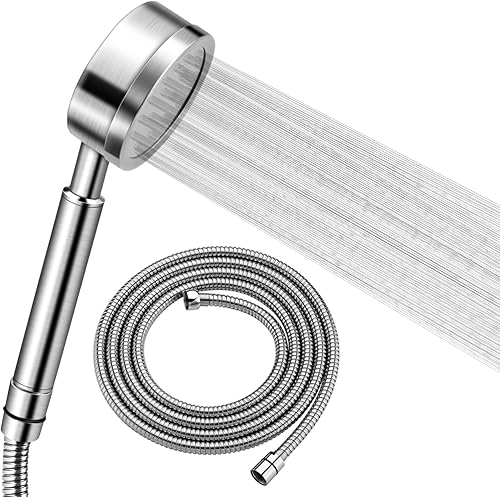 Olliwon Duschkopf Hochdruck aus Edelstahl 304 Handbrause Dusche Badezimmer Wassersparend Einfache Installation - Cheap-Us