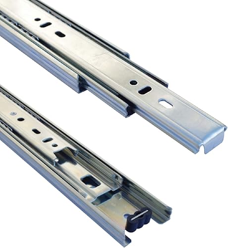 1 Paar 35 mm Teleskopschienen Schubladenschienen Schubladenauszug Vollauszug (Länge: 250 mm (1 Paar)) - Cheap-Us