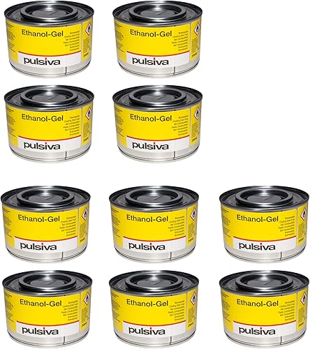 10x Brennpaste Ethanol Dosen Chafing Dish Speisewärmer Warmhaltebehälter 200g - Cheap-Us