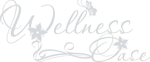 GRAZDesign Wandtattoo Bad Wellnessoase, Wandaufkleber Badezimmer Wand Aufkleber - 97x40cm / 070 schwarz - Cheap-Us