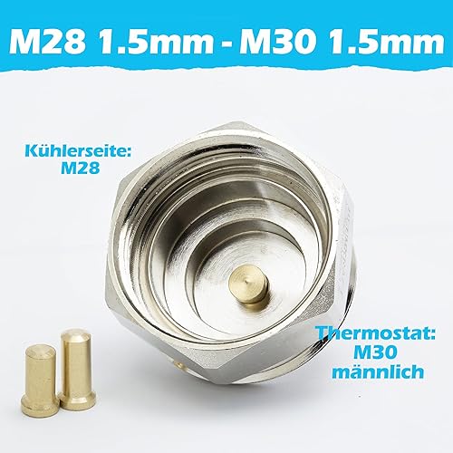 Heizkörperadapter M30x1.0 Feingewinde auf M30x1.5 Thermostat/Thermostatkopf/Thermostatkopfadapter BLUMKRAFT - Cheap-Us