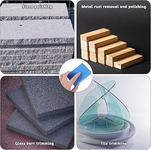 BOHUIZ 4 Stück Glass Schleifer, Diamant Handpolierpads Glasschleifer Set für Glaspolitur Fliesen Schleifen Marmor Polierset 60# 100# 200# 400# - Cheap-Us