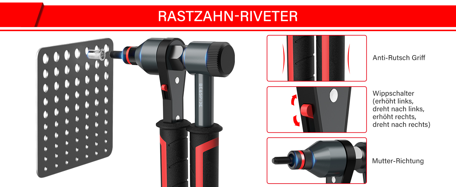 Nietmutternzange Set, Beaspire Nietmutter Kit,