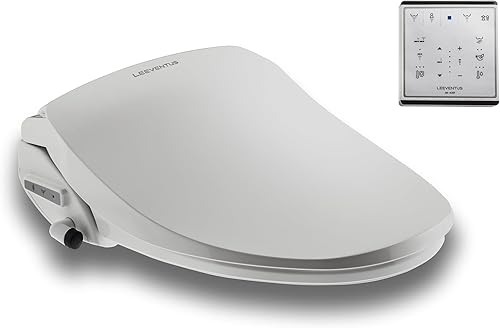 LEEVENTUS Elektronisches Bidet - J430, Standard Version, mit seitlichem Bedienelement & selbstleerender Wassertank-Technologie, energiesparender Dusch WC Aufsatz aus Korea - Cheap-Us