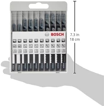 Bosch Professional 10tlg. Stichsägeblatt Set Basic for Wood (für Holz, Zubehör Stichsäge) Schwarz - Cheap-Us