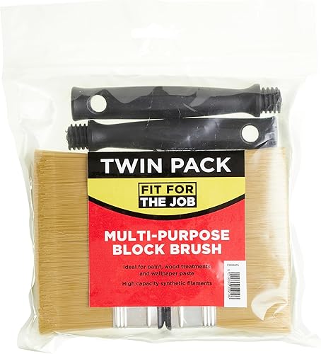 Fit For The Job 100mm Blockbürste; großes Aufnahmevermögen; Tapetenkleister; schnelle Abdeckung; Auftragen v. Kleister auf Tapete, Futterpapier, Vinyl, Anaglypta, Raufaser, Wand, Kleisterpinsel - Cheap-Us