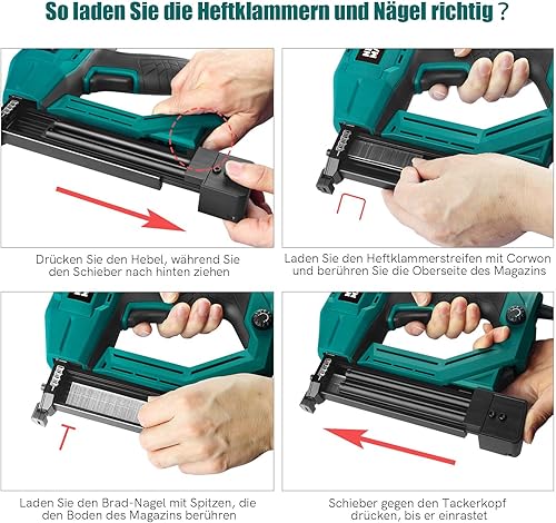 Elektrotacker,NEU MASTER tacker NTC0040 für Polsterei, Textilien befestigen und Holzbearbeitung Projekte, enthält 200pcs19mm Klammern und 800pcs 15/20mm Nägel - Cheap-Us