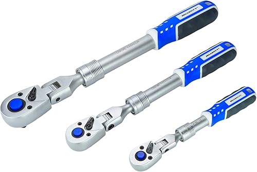 HASKYY | 1/2' + 3/8' + 1/4' | Gelenk-Teleskop-Ratsche-Knarre-Set I Umschaltknarre ausziehbar | feinverzahnt | Teleskop | Knarre | Ratsche - Cheap-Us