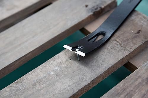 KENDO Nageleisen - Länge: 375 mm - Flach polierte Klauen (Breite: 35 mm) und 3x Nagelschlitze - Brecheisen aus geschmiedeten Karbonstahl - Für Renovierungs- und Abrissarbeiten - Cheap-Us