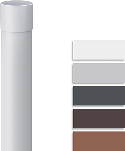 INEFA Fallrohr 100 cm, PVC DN 75, Weiß, Regenrohr Dachrinnenzubehör,einfache Steckmontage, Made in Germany - Cheap-Us