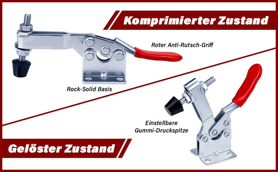 Kniehebelspanner gibt zwei Zustände:Komprimierter Zustand und Freigabestatus