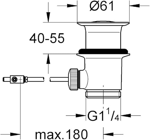 GROHE Ablaufgarnitur (1 1/4″, langlebige Oberfläche, für Waschtisch-/Bidet-Armaturen), chrom, 28910000 - Cheap-Us