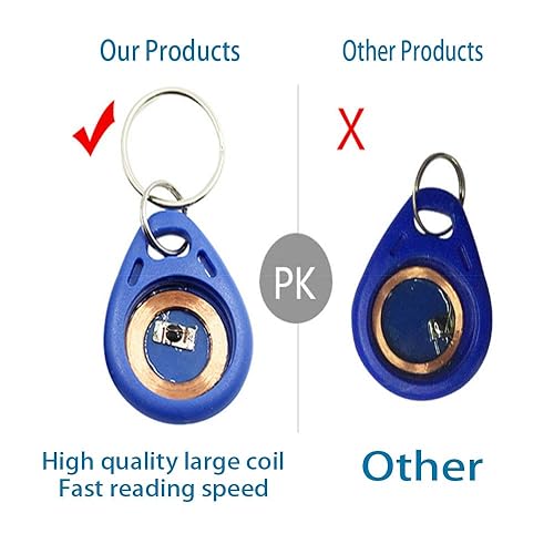 YAVIS Nähe 13.56MHz RFID Chips UID Changeable/veränderbare Keyfobs mit Transponder Token Tag MF 1k NFC-Tag wiederbeschreibbare Schlüsselanhänger beschreibbare Zutrittskontrolle Kopieren Karte (50) - Cheap-Us
