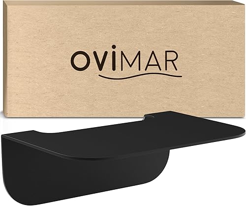 ovimar Badablage Halsbarre | Edelstahl | Silber | ohne Bohren | hängend im Bad oder in der Küche | zur Ablage oder als kleines Regal von von diversen Bad Utensilien oder Bad Deko - Cheap-Us