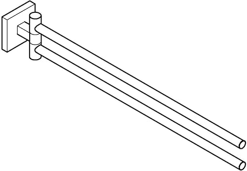 GROHE Start Cube - Handtuchhalter (2-armig schwenkbar, verdeckte Befestigung, verschraubbar), supersteel, 40976DC0 - Cheap-Us