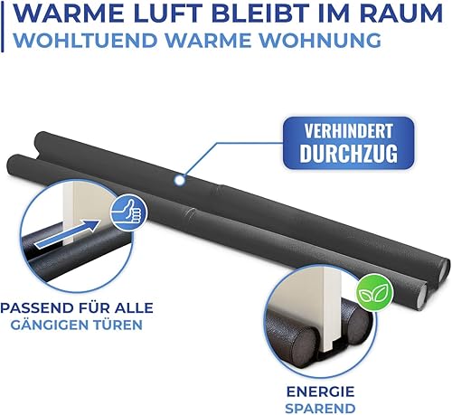WENKO Zugluft-Stopp Schwarz - Cheap-Us