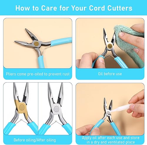 Schmuckzange, Bastelzange Zange Klein, Needle Nose Pliers, Spitzzange Zur Schmuckherstellung, Flachzange Blau Edelstahl Kleine Zange, DIY Kettenzange Für Schmuckreparatur Kunsthandwerk Drahtwicklung - Cheap-Us