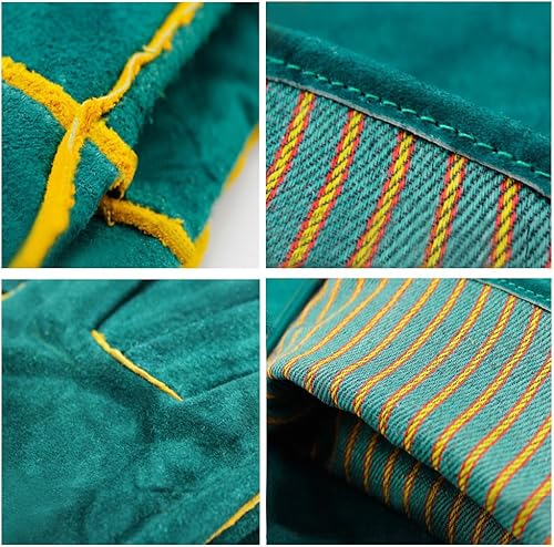 nuzamas 1 Paar Schweißer handschuhe Arbeitshandschuhe, 58 cm/23 Länge Schulter Split Rindsleder, Schaumstoff gefüttert, Extar lang für MIG, TIG Schweißgeräten, BBQ, Garten-, Camping, Herd, Kamin - Cheap-Us