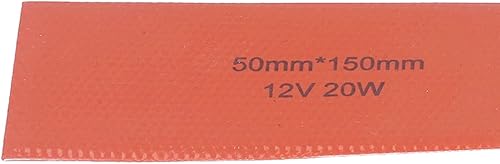 Zunate Gummiheizmatte 12V 20W 200℃ Max 50X150mm 4er Set Silikonkautschuk Heizmatte Industrieausrüstung mit Gummiheizmatte 20W 12V - Cheap-Us