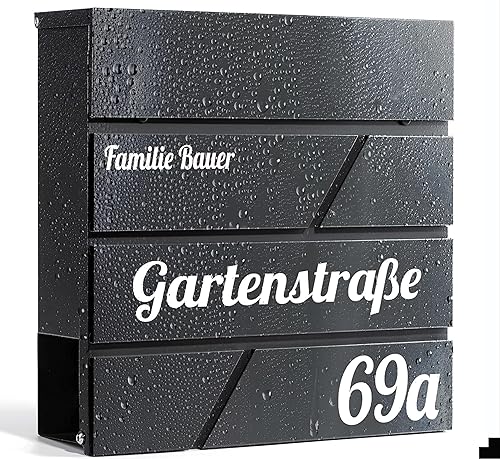 PRINTIMA Julia UV Briefkasten Anthrazit (RAL7016) mit Zeitungsfach: Wetterbeständigkeit, Funktion trifft auf Qualität und Stil - Cheap-Us