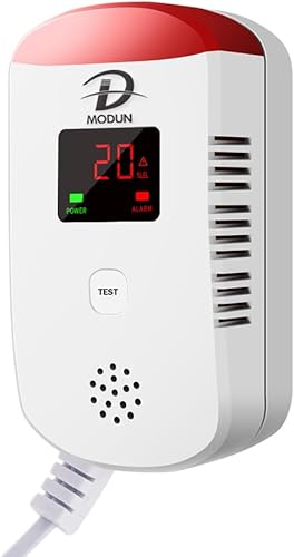 Gasmelder, Heimgebrauchs Methan Propan Butangas Monitor, Plug-in für brennbares LPG/Erdgas/Kohle-Gaslecksensor, Tonalarm, Warnung vor rotem Blitzlicht, Gaskonzentration der Digitalanzeige - Cheap-Us