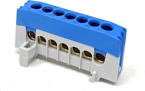 Pollmann Nullleiterklemme N7-F2, 7-polig, blau, 1 Stück - Cheap-Us