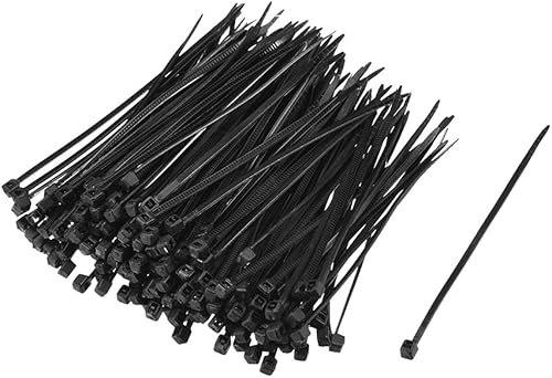 sourcing map 300 Stück Kabelbinder Ersatz 80mmx1.8mm Selbstsichernde Nylon Schwarz - Cheap-Us