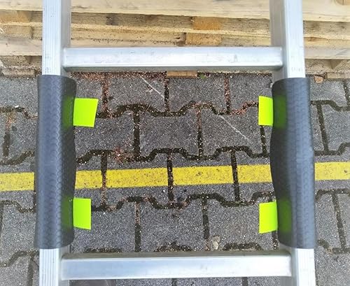 Leiterfix® Leiterkopfrutschfixierung - Unfallschutz Antirutsch Leiter Sicherung für Anlegeleiter, Schiebeleiter, Mehrzweckleiter, Sprossen- & Teleskopleiter - Leitersicherung, Leiterkopfsicherung - Cheap-Us