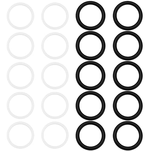 LT Easiyl Schnellspanner-Hydraulikkupplung, Gummi-O-Ring-Dichtung, 27 x 20 x 3,5 mm und 24,8 x 20,6 x 1,3 mm, kompatibel mit BG3-Stecker-Traktor, Schwarz und Weiß, 20 Stück - Cheap-Us