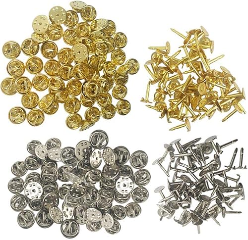 Xinlie Pin Backs Schmetterling Krawatte Reißzwecken Rücken Ersatz mit Leeren Pins Nadeln Pins Set Badge Pin Anstecker Krawatte Reißzwecken Pin Rücken Ersatz für Handwerk Herstellung (200 Paare) - Cheap-Us