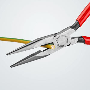 Knipex 25 01 160 Flachrundzange mit Schneide – Radiozange
