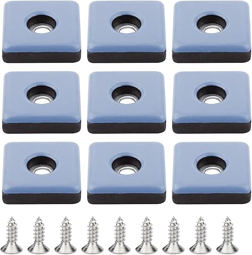 DXLing 24 Stück Teflon Möbelgleiter zum Schrauben 25x25mm Teflon Möbelgleiter Rechteckig Stuhlgleiter Teppichgleiter Gleiter Furniture Glides für Möbel Sessel Stuhlbeine - Cheap-Us