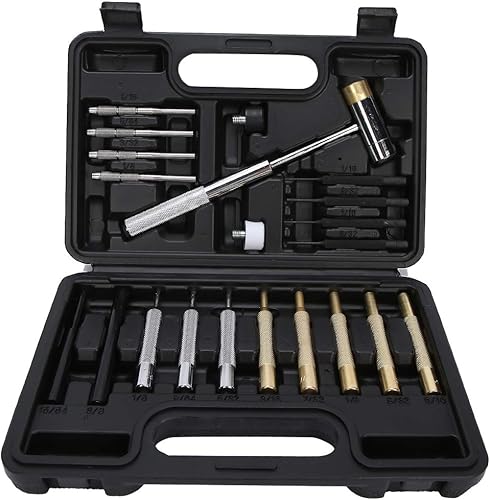 Locher-Set, 21-teiliges Splintentreiber-Set Mechanische Installations-Rundstempel Wartungswerkzeugsatz Splintentreiber-Set mit Box zum Reparieren - Cheap-Us