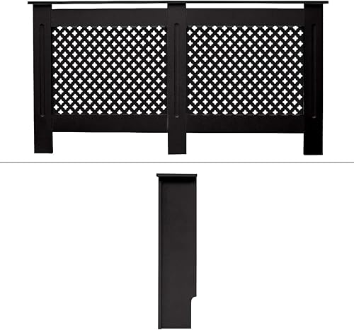 ECD Germany Heizkörperverkleidung mit Wabenmuster 112x19x82 cm Weiß aus MDF lackiert für Schlafzimmer Wohnzimmer Heizungsverkleidung Heizkörperabdeckung Heizungsabdeckung Heizung Heizkörper Abdeckung - Cheap-Us