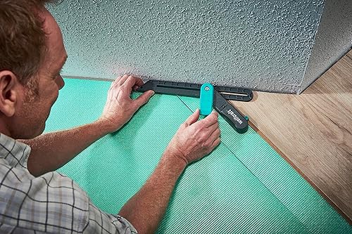 wolfcraft, Winkelschmiege mit Feststellfunktion, 6958000, integriertes Streichmaß, Winkel bei Innen- & Außenecken, & Wandverläufen abgreifen & übertragen, ideal zum Bodenverlegen & Möbelbau - Cheap-Us