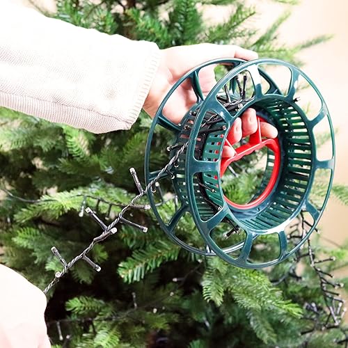 com-four® Kabelaufroller - Kabeltrommel leer aus Kunststoff - Seiltrommel als Organizer für Kabel, Lichterketten, Bänder und Drähte (01 Stück - Aufroller) - Cheap-Us