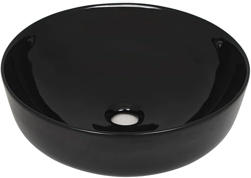 vidaXL Waschbecken Rund Keramik 41,5x13,5cm Waschschale Aufsatzwaschbecken - Cheap-Us