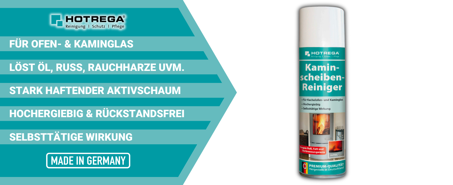 HOTREGA Kaminscheibenreiniger Aktivschaum 300ml