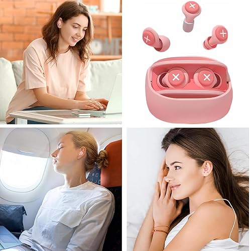 ARROMI Ohrstöpsel Schlafen, Noise Cancelling, Silikon, Ohrenstöpsel, Gehörschutz, Rosa, 10 Paar, Einheitsgröße, Wiederverwendbar, Schlaf, Nachtschicht, laute Aktivitäten - Cheap-Us