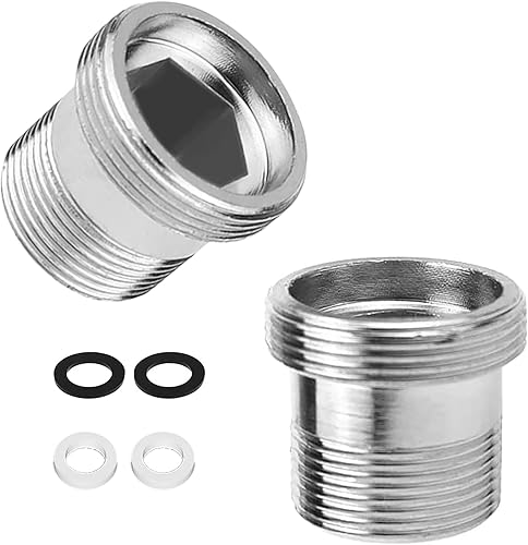 Alppihym Wasserhahn Adapter M22 auf M24 - Gewindeadapter für Außengewinde M22 und M24, ideal für Luftsprudler und Waschbecken - Cheap-Us