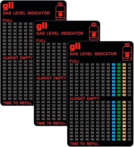 Gaspegelanzeiger 22-Stufen-Skala Magnetisches Füllstandsmessgerät Gaspegelmessgerät geeignet für Gasherde mit Propan- oder Butangasflaschen Gasrückstandsanzeige (2) - Cheap-Us