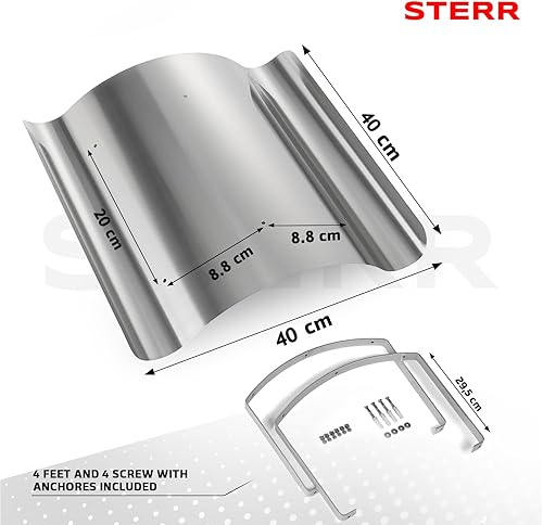STERR Schornsteinabdeckung 70 x 100 cm - Edelstahl Kaminabdeckung - Schornstein, Edelstahl Schornstein - Schornstein Bausatz, Regenhaube Schornstein, Schornsteinaufsatz - RCP70100 - Cheap-Us