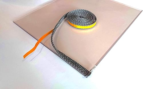 Ersatz Scheibe Kaminglas Schott® Ofenscheibe | Stärke 5mm | hitzebeständiges Keramikglas bis 800°C | Set mit Scheibendichtung | 320mm x 320 mm - Cheap-Us