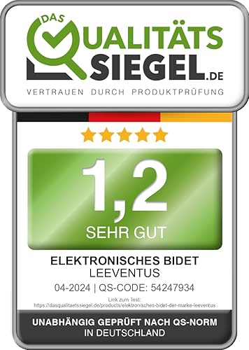 LEEVENTUS Elektronisches Bidet - J430, Standard Version, mit seitlichem Bedienelement & selbstleerender Wassertank-Technologie, energiesparender Dusch WC Aufsatz aus Korea - Cheap-Us