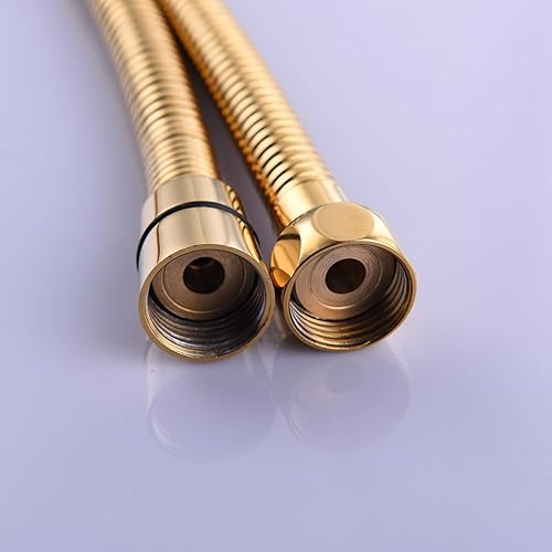 CIENCIA Isiflex Brauseschlauch 2.5m Chrom Duschschlauch Edelstahl mit Doppel-Lock 1/2 Anti-Knickschutz Flexibler Brauseschlauch, FHA020 - Cheap-Us