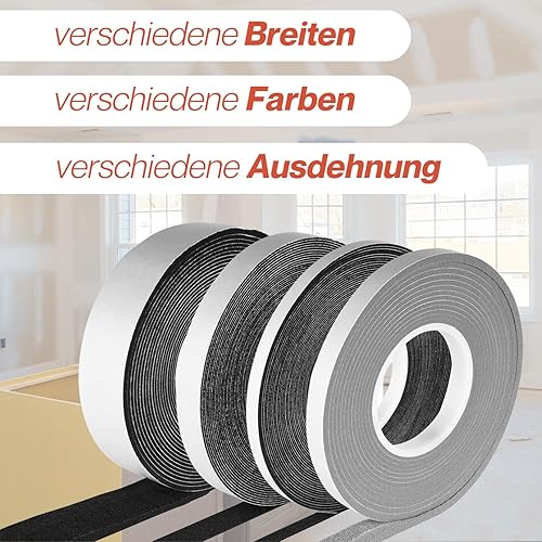 Kompriband 20mm breit – 4,3m lang, expandiert von 8 auf 40mm, 20/8, selbstklebend, Dichtungsband für Dachrinne, Fensterdichtband, Abdichtungsband & Vorlegeband, Fenster Isolierung Gegen Kälte - Cheap-Us