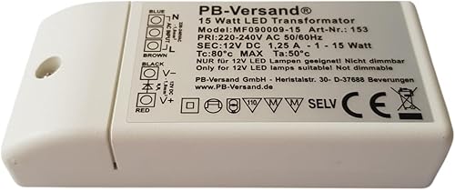 LED Leuchmittel Trafo 12V DC 0,5 - 15 Watt Typ: MF090009 Netzteil Treiber G4 Transformator - Cheap-Us