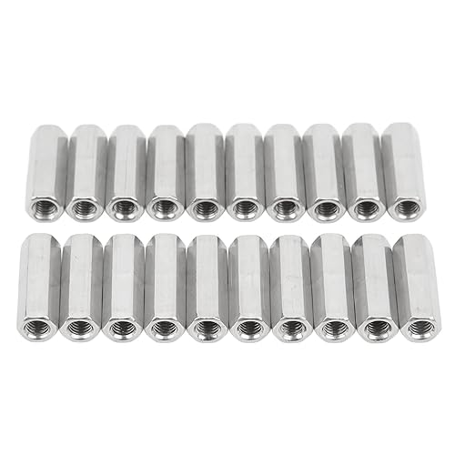 M5 Sechskant-Kupplungsmutter, 20 Stück Sechskant-Kupplungsmutter M5 X 0,8 X 25 Mm Edelstahl-Kupplungs-Gewindestangenverbinder, Kupplungsmuttern - Cheap-Us